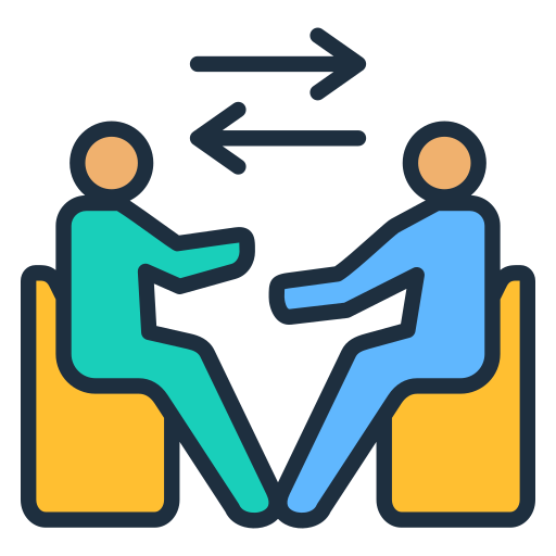 one person is providing one to one coaching to another one